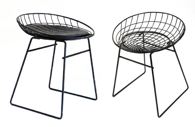 Mid Century Modern Chrome Wire Chair